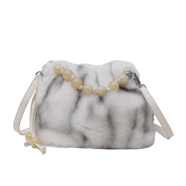 Fluffy Bag Beaded Crossbody