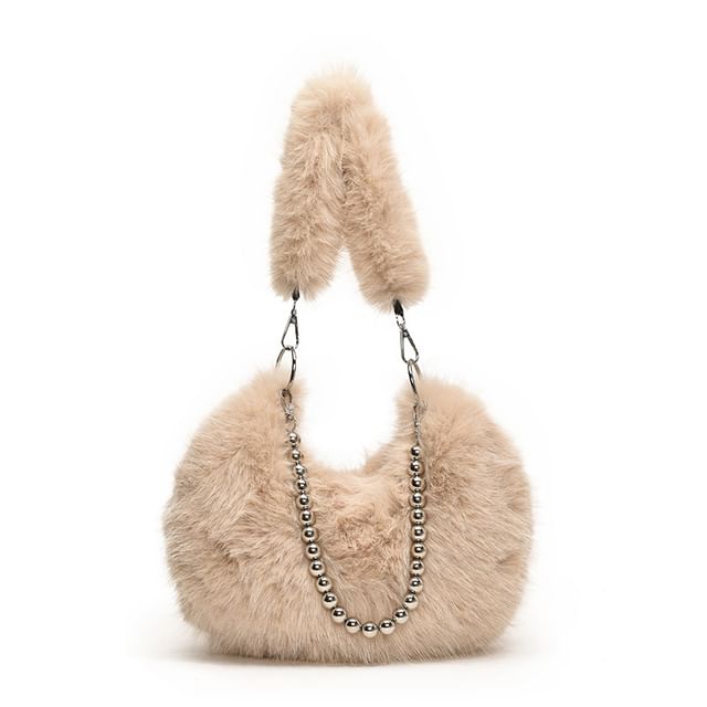 Bag Shoulder Beaded Fluffy