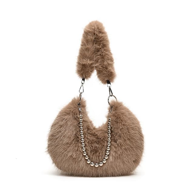Bag Shoulder Beaded Fluffy