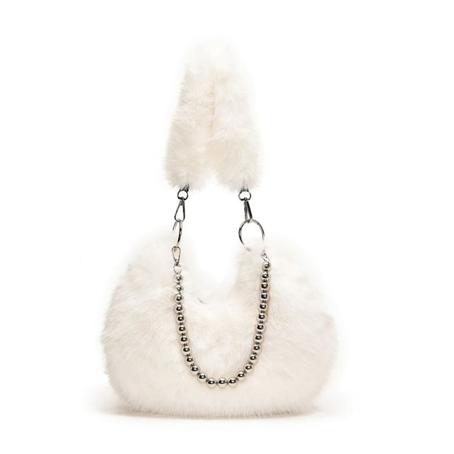 Bag Shoulder Beaded Fluffy