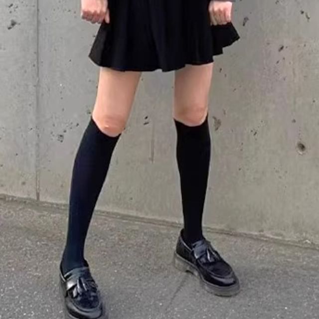 Plain Knee High Socks / Set