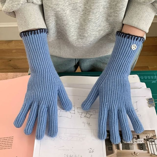 Gloves Cuff Ribbed Knit