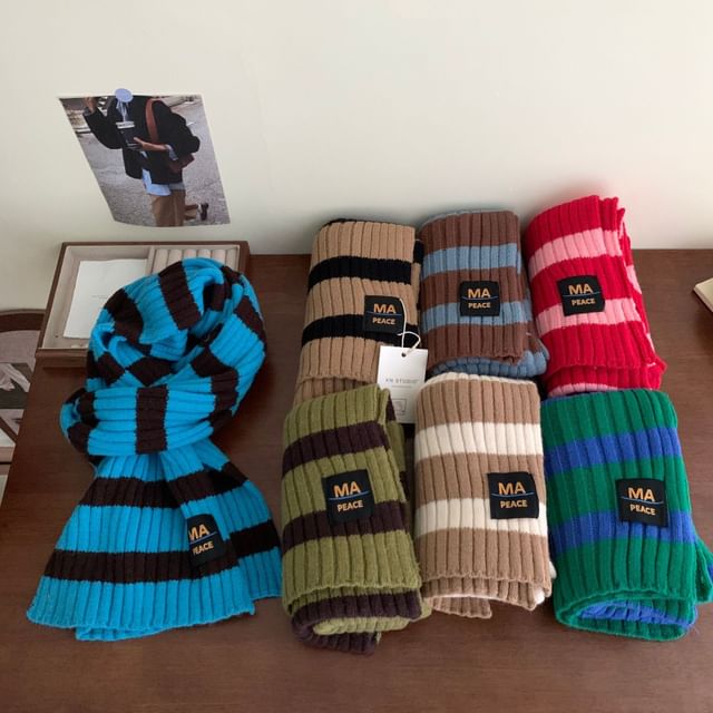 Scarf Striped Knit