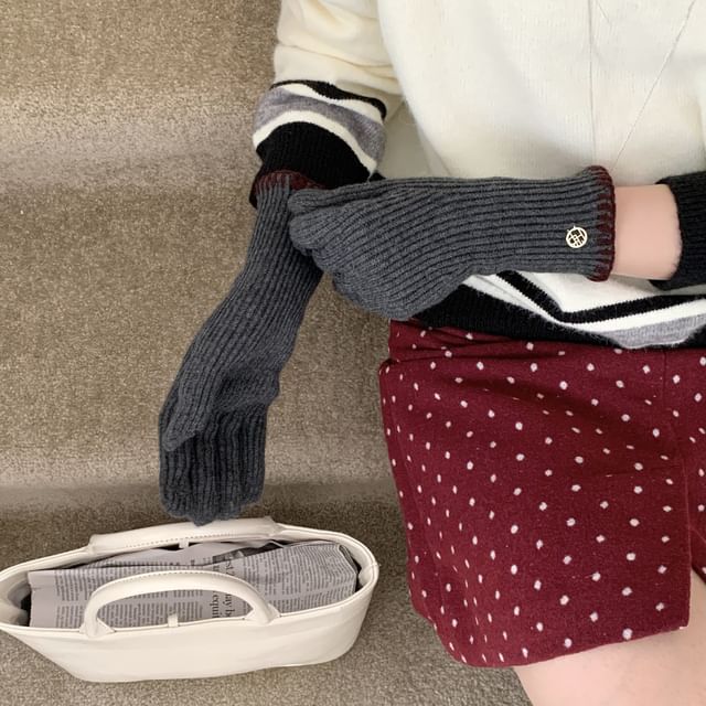 Gloves Cuff Ribbed Knit