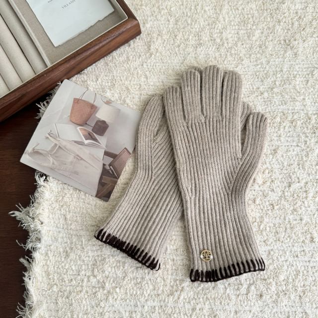 Gloves Cuff Ribbed Knit