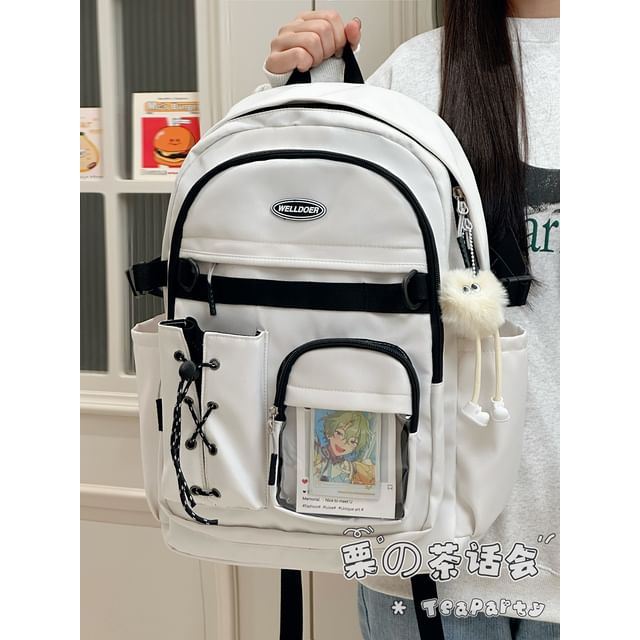 Two Tone Zip Backpack