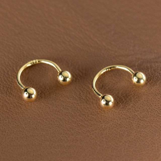 925 Sterling Silver Barbell Earring (Various Designs)