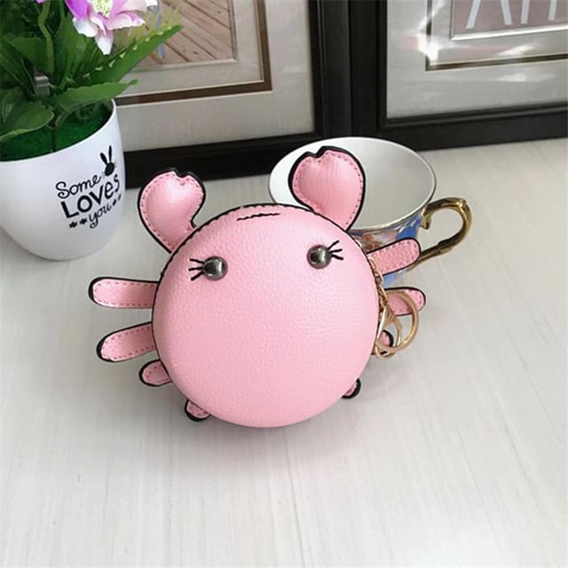 Purse Leather Coin Faux Cartoon Crab
