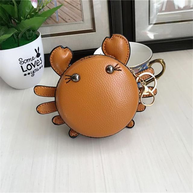 Purse Leather Coin Faux Cartoon Crab