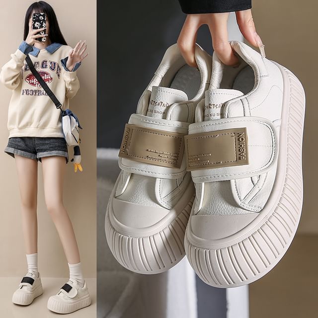 Hook-And-Loop Platform Sneakers