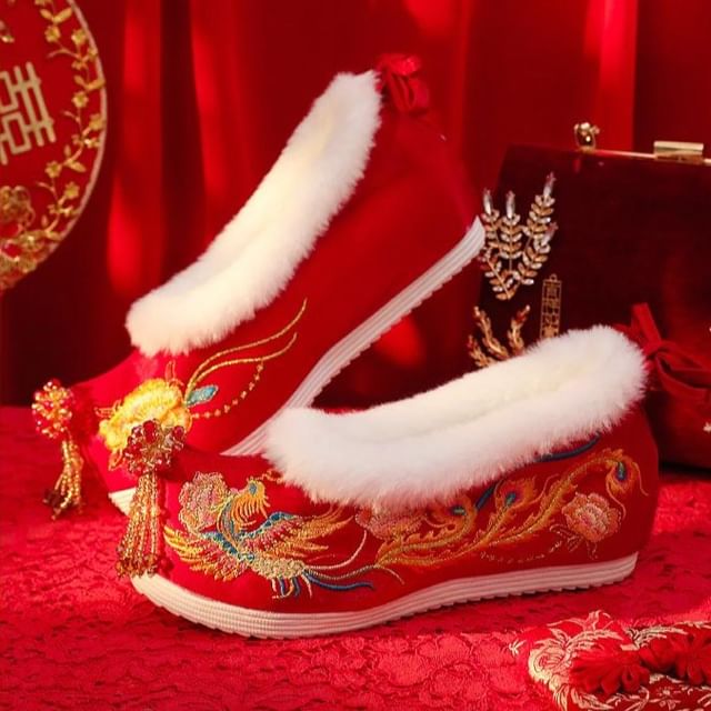 Hidden Embroidered Heel Wedge (Various Beaded Pumps Designs)