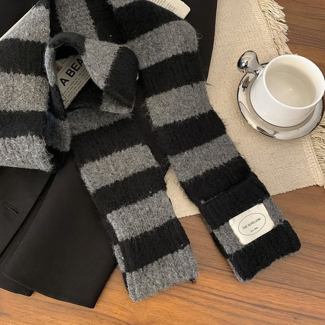 Knit Striped Scarf