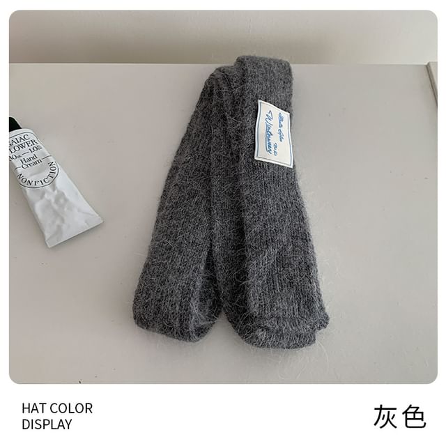 Knit Plain Narrow Scarf