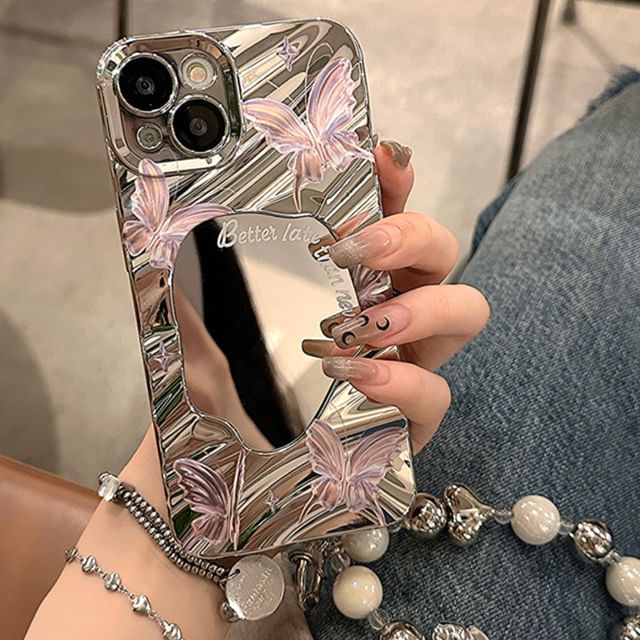 Phone Butterfly Case Strap Set / Mirrored