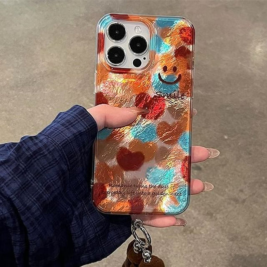 Pom Case Phone Smiley / Set Strap