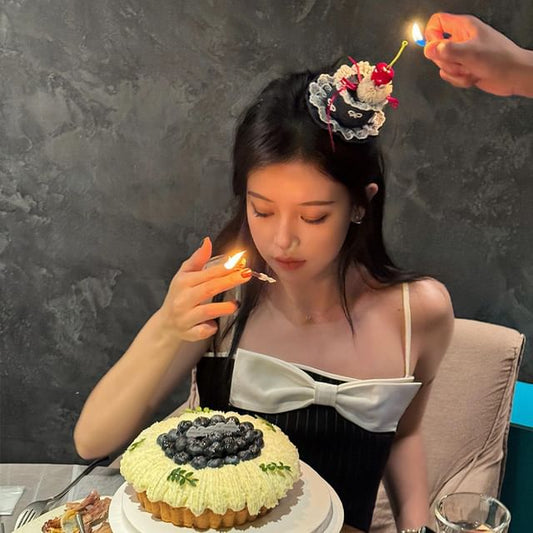 Cherry Trim / Hair Clip Hat Headband Lace