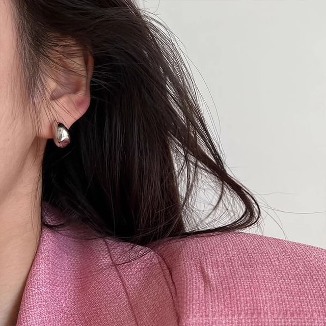 Hoop 925 Silver Glossy Earring Sterling