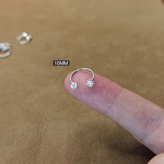 Huggie Rhinestone Earring Open