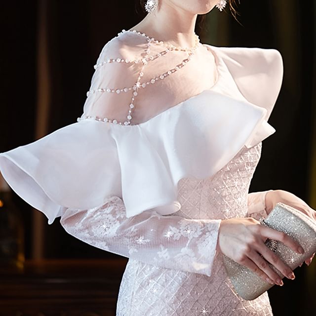 Ruffle Plain Mermaid Evening Gown (Various Designs)