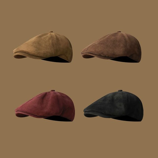 Suede Newsboy Cap