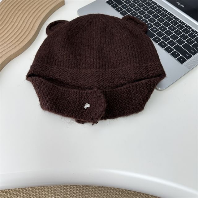 Ear Balaclava Knit Bear