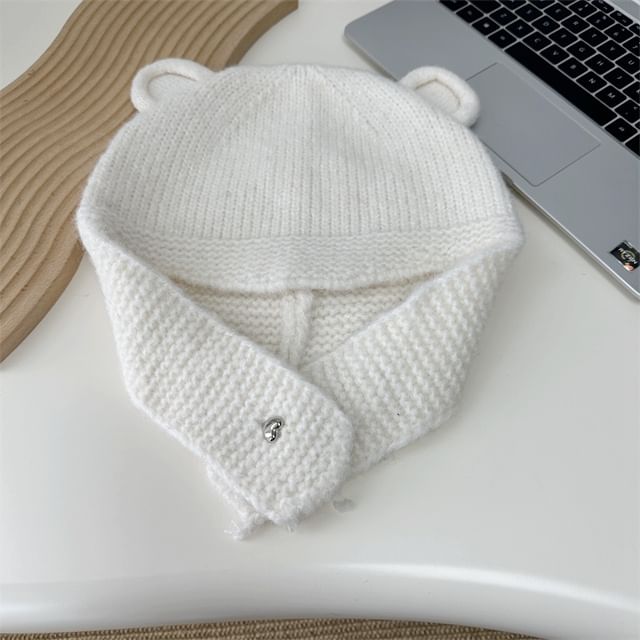 Ear Balaclava Knit Bear
