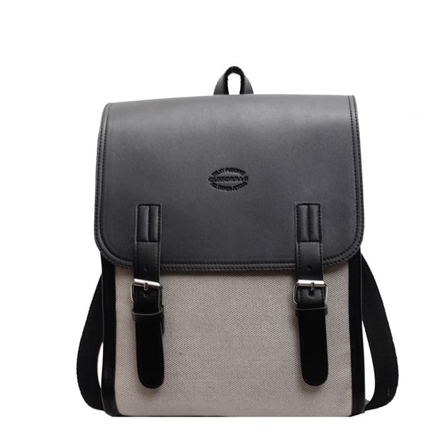 Flap Two Tone Backpack Buckled