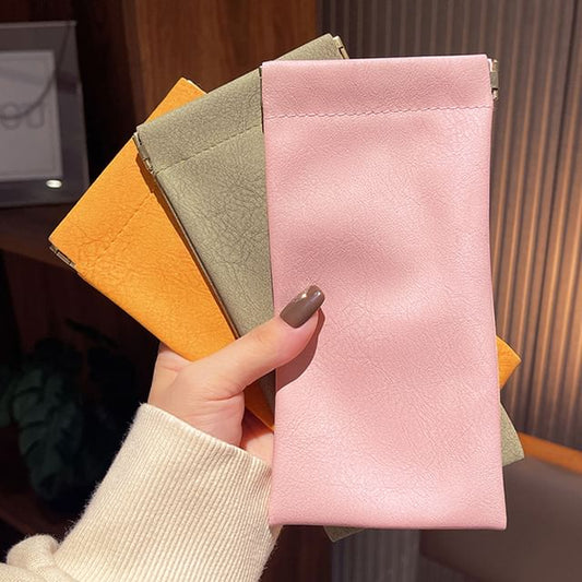 Leather Faux Glasses Case