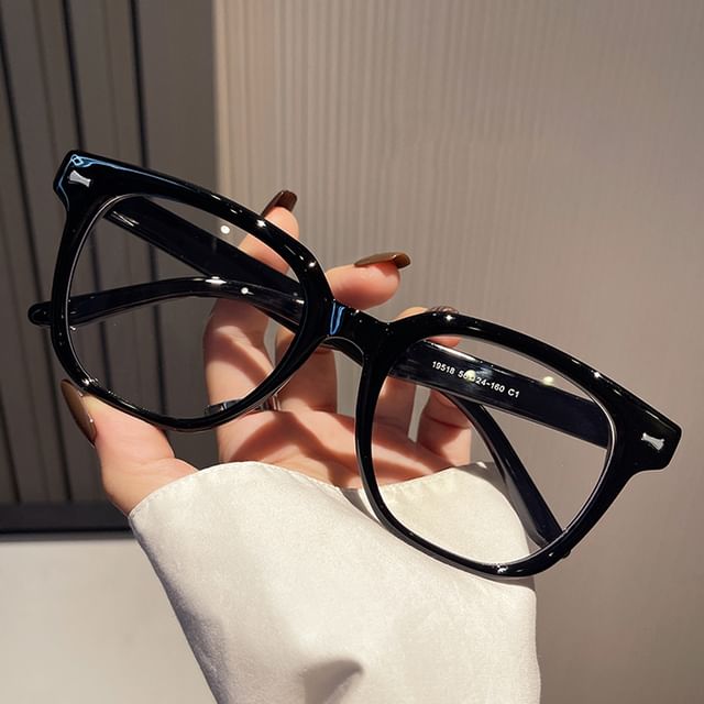Light Blue Square Glasses Blocking
