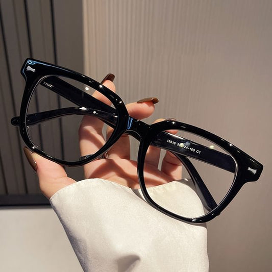 Light Blue Square Glasses Blocking