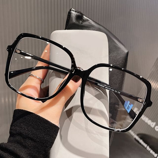 Blue Oversized Light Square Glasses Blocking