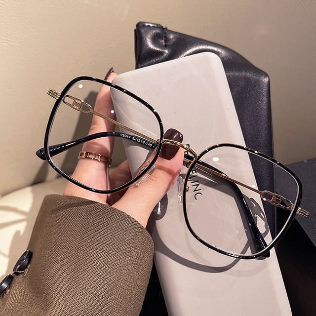 Metal Blocking Blue Square Light Glasses