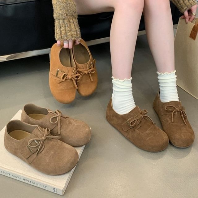 Lace-Up Shoes Velvet