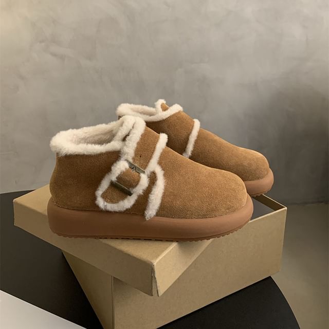 Snow Boots Buckled Ankle