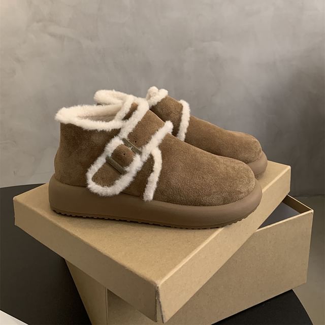 Snow Boots Buckled Ankle