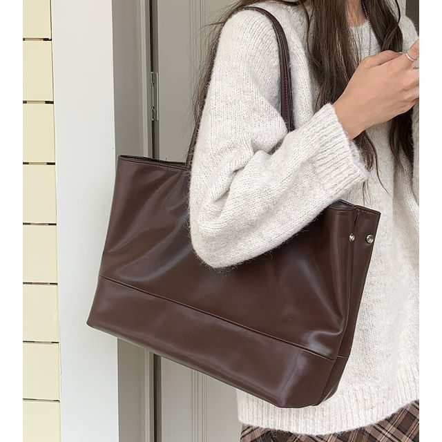 Bag Tote Leather Faux