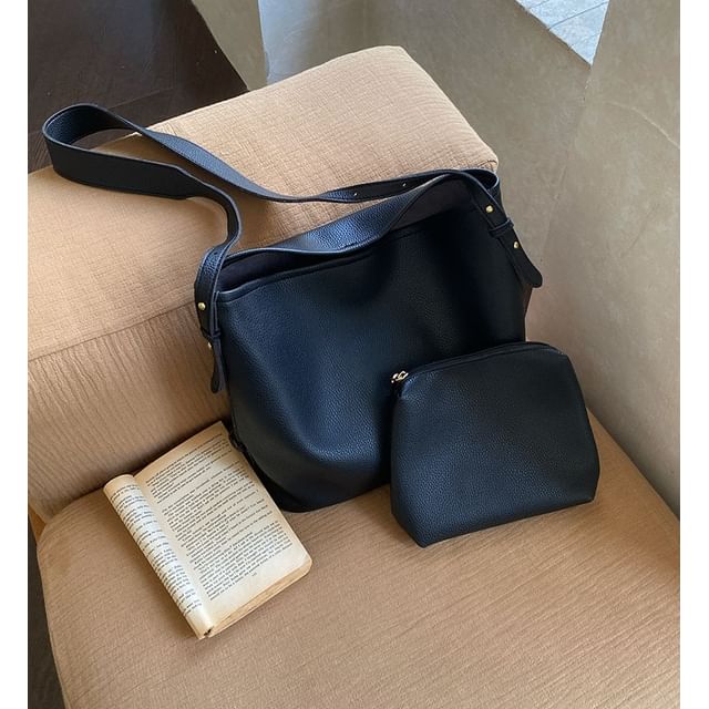 Faux Crossbody Bag Leather Pouch With