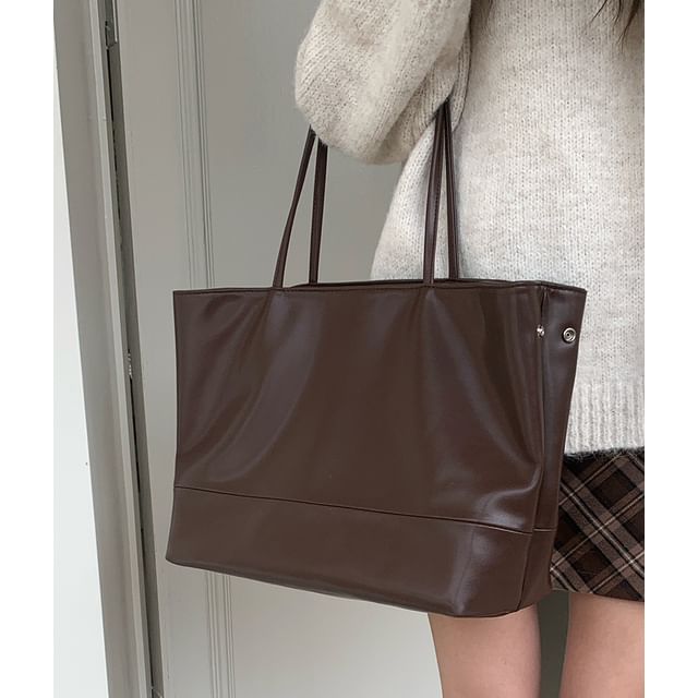 Bag Tote Leather Faux