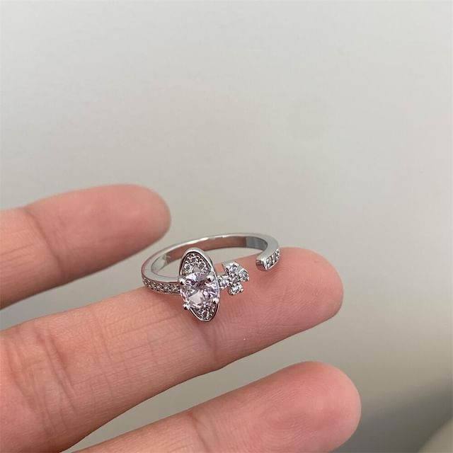 Rhinestone Open Ring