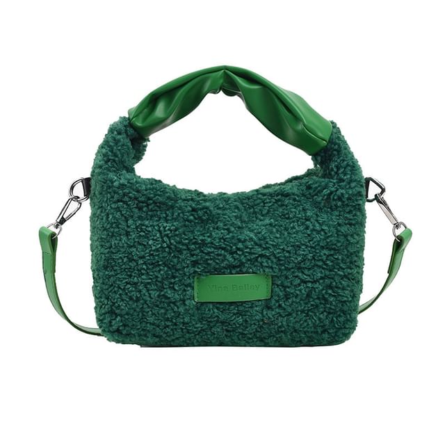 Faux Bag Shearling Applique Crossbody