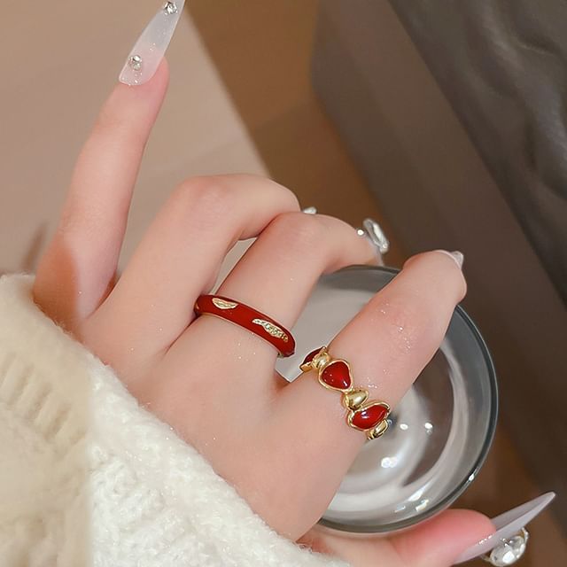 Geometry Open Ring Rhinestone /