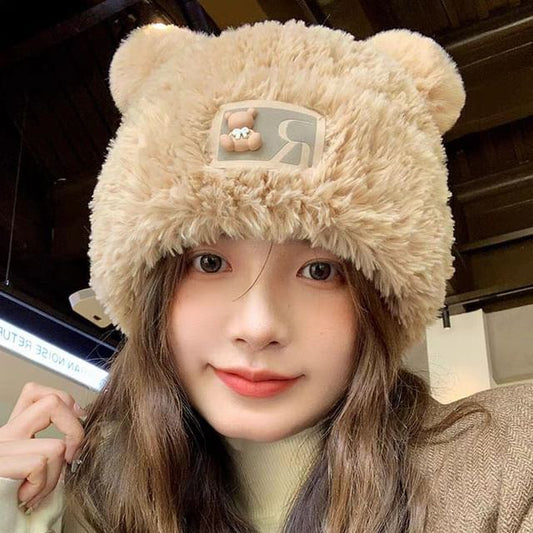 Two Tone Hat Fluffy Bear /