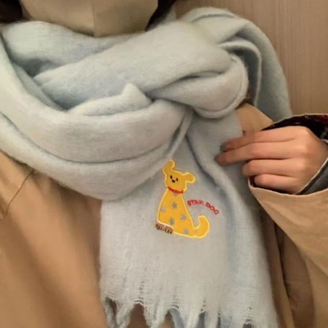 / Plaid Dog Scarf Applique