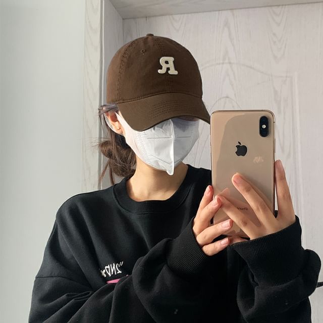 Cap Lettering Plain Embroidered Baseball /