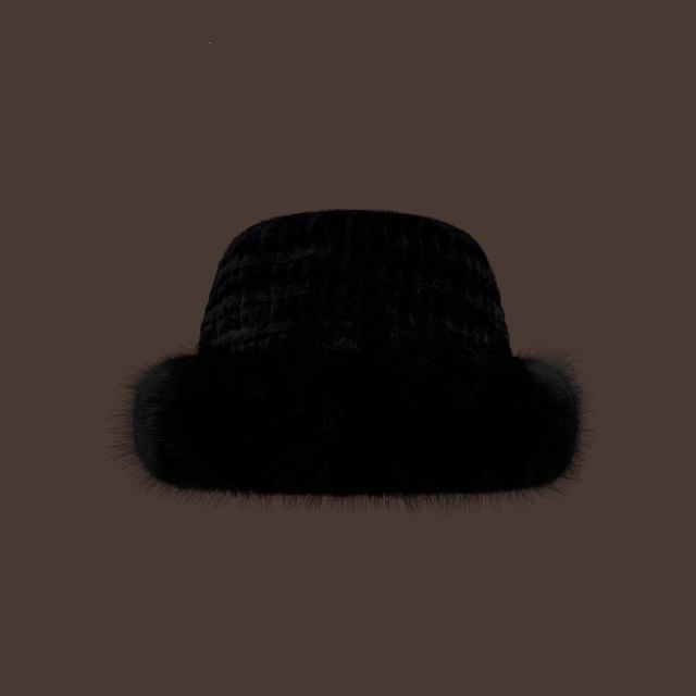 Panel Hat / Plain Fluffy Bucket