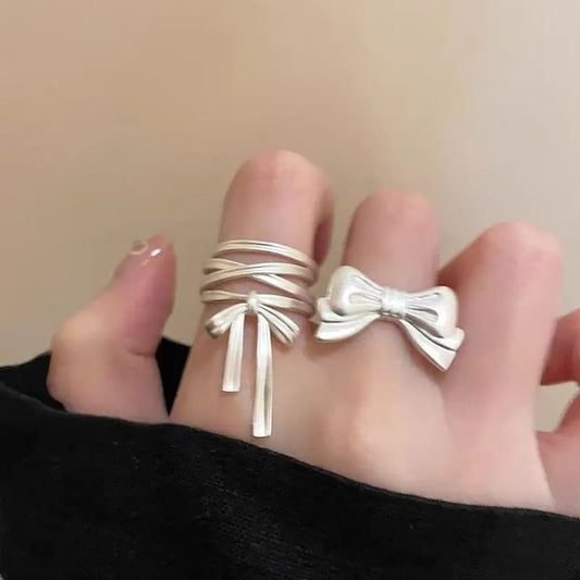Bow Open Alloy Ring