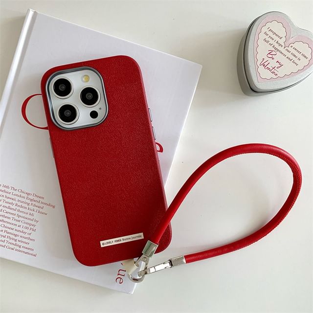 Phone Plain Leather Case Faux