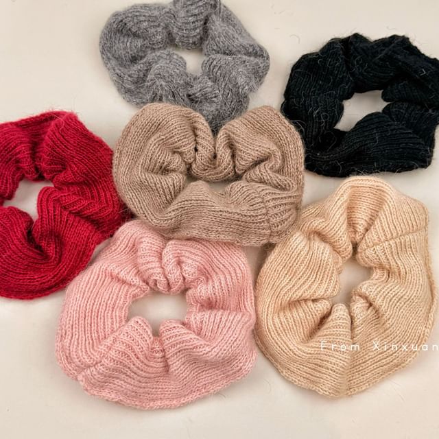 Plain Knitted Scrunchie