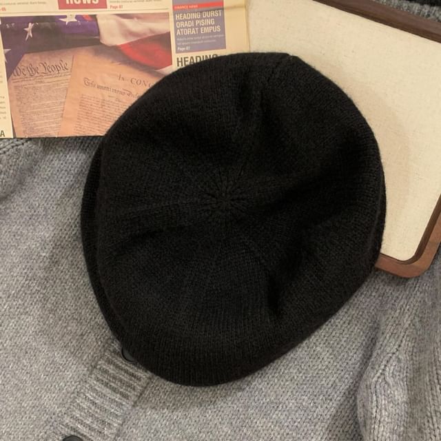 Plain Knit Cap Newsboy