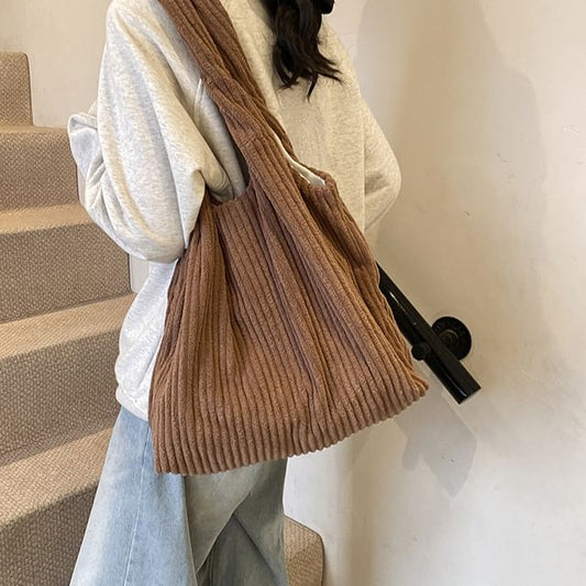 Plain Corduroy Bag Tote